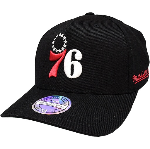 [194582186556] Mitchell & Ness BA19068 Philadelphia 76ers Black Drop Back Pinch Panel Flex 110 OS