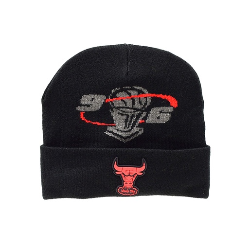 [196294436776] Mitchell & Ness Chicago Bulls NBA 96 Cuff Knit Black OSFM MNCG0850