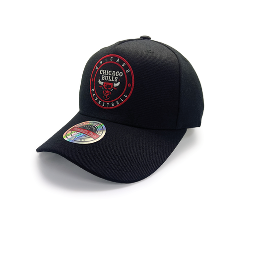 [197932659816] Mitchell & Ness Chicago Bulls NBA Circle Patch Black OSFM MNCG23147A