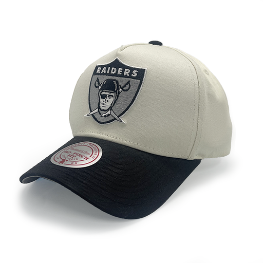 [198733977703] Mitchell & Ness Las Vegas Raiders Pro Crown Pinch Team Colour White Cream/Black OSFM