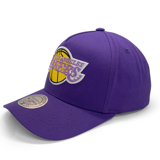 [198733984176] Mitchell & Ness Los Angeles Lakers Pro Crown Pinch Core Purple OSFM