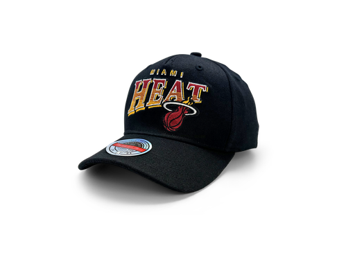 [198293281500] Mitchell & Ness Miami Heat MVP Line Work Black OSFM