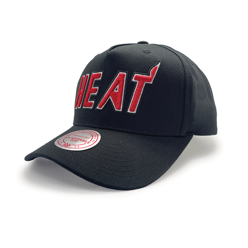 [197932519455] Mitchell & Ness Miami Heat MVP Team Colour Wordmark Black OSFM