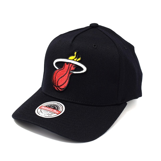 [195563006726] Mitchell & Ness Miami Heat NBA Blk+Tm Clr Logo Redline Black OSFM MNMH20104