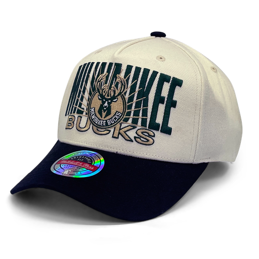 [198733474134] Mitchell & Ness Milwaukee Bucks MVP Post Up Vintage White OSFM