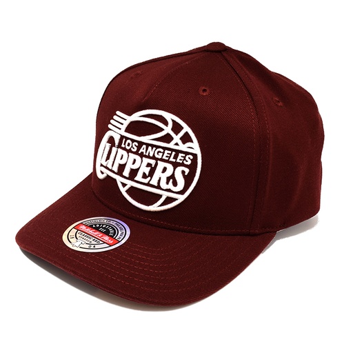 [195563025895] Mitchell & Ness MNLC20045 Los Angeles Clippers Crimson Section Pinch Panel HWC Burgundy OSFM