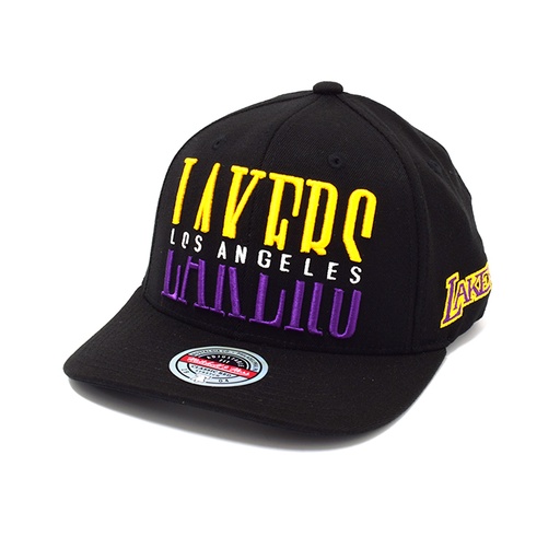 [195563199992] Mitchell & Ness MNLL20035 Los Angeles Lakers Word Stack Classic NBA Black OSFM