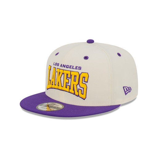[196995262490] New Era Los Angeles Lakers 9Fifty Chrome White OSFM