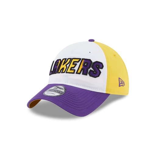 [196818661875] New Era Los Angeles Lakers 9Twenty Back Half 2023 White w Team Colours OSFM