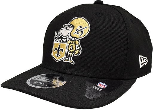 [194088417819] New Era New Orleans Saints 9Fifty Original Fit Pre-Curve Nickle Dime Black S/M