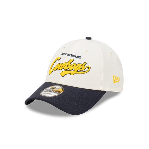 [198357387209] New Era North Queensland Cowboys 9Forty Two Tone Script Beige OSFM