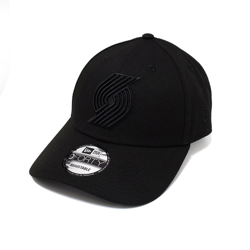 [195131710161] New Era Portland Trail Blazers 9Forty Evergreen Black On Black OSFA
