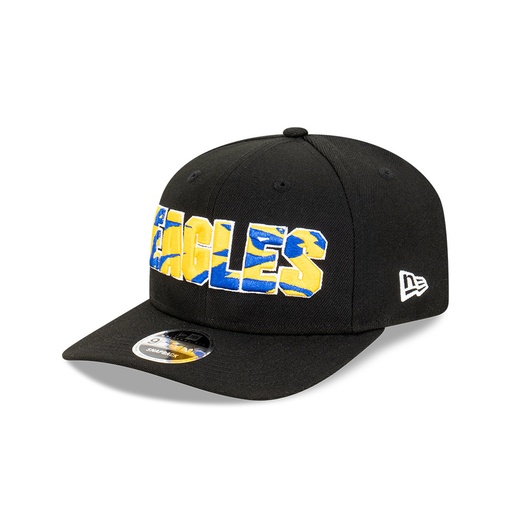 [196312697516] New Era West Coast Eagles 9Fifty Original Fit Team Infill 2.0 Black M/L