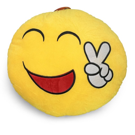 [9340457032904] Mini Mates Peace Emoji Plush Pillow | 39.5cm