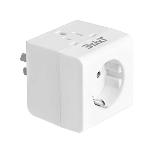 [9318018156802] 3SIXT Travel Adaptor USA/EU/UK to AUS/NZ | White