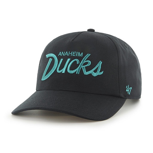 [195000923982] 47 Brand Anaheim Ducks Black Nantasket Script 47 Captan DTR OSFM H-NTSKS25GWP-BK