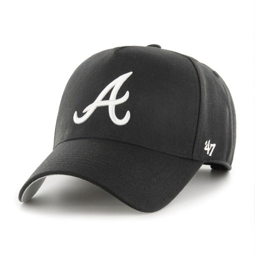 [197723331815] 47 Brand Atlanta Braves MLB MVP DT Snapback Core Black/White OSFM B-MPDTP01WBP-BKC