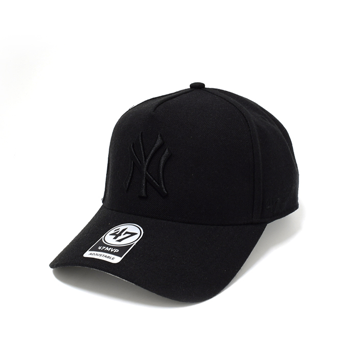 47 Brand New York Yankees MLB MVP DT Snapback Black/Black OSFM B-MPDTP17WBP-BKA