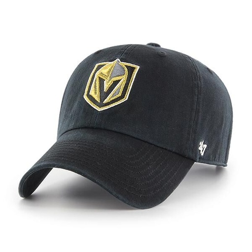 [191119298140] 47 Brand Vegas Golden Knights Clean Up Core Black OSFM