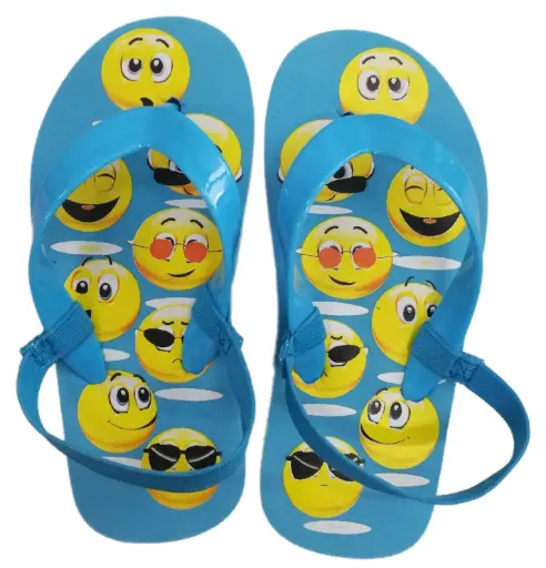 Rocko's Pebbles Emoji Thongs (Blue)