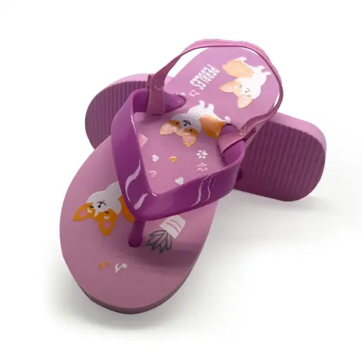 Rocko's Pebbles Thongs Foxes (Pink)