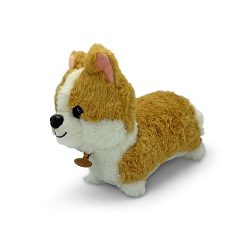 [9340457032775] Mini Mates Corgi Large Plush | Tan/White | 25cm