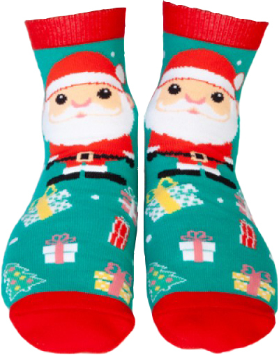 [9318051134188] Feet Speak Santa Socks