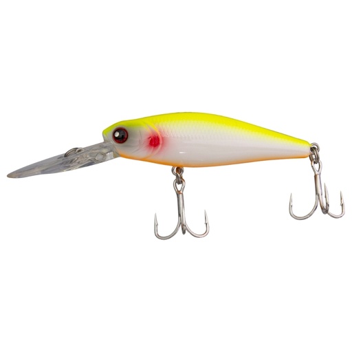 [8887113478924] FishArt Magnus Floating Minnow Fishing Lure | 75mm 10g | Bleeding Chartreuse
