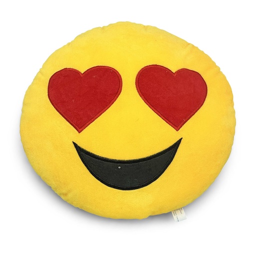 [9340457032959] Mini Mates Heart Eye Emoji Plush Pillow | 39.5cm