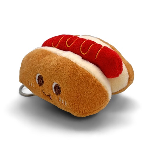 [9340457031150] Mini Mates Hot Dog Keyrings Plush | 13cm