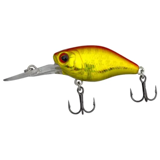 [8887113477941] FishArt Fat Boy Floating Crankbait Fishing Lure | 38mm 4g | Gold Rush