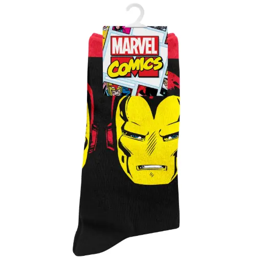 [9314783673414] Licensed Socks Ironman Red & Black