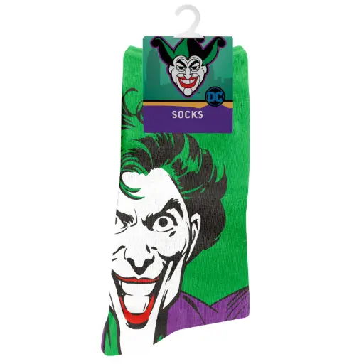 [9314783764129] Licensed Socks Joker Green & Purple