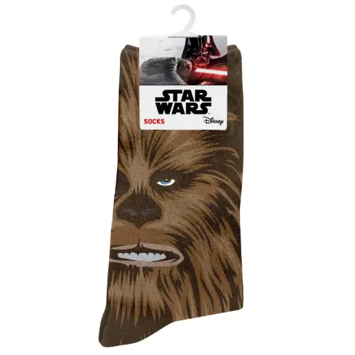 [9314783636778] Licensed Socks Star Wars Wooky Brown