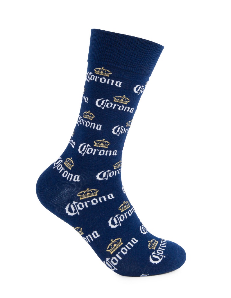 Foot-ies Corona Organic Cotton Socks Corona Logo Navy Size 8 to 13_14619