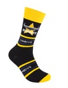 Foot-ies NRL North Queensland Cowboys Organic Cotton Socks Stripes Black/Yellow/Navy Size 8 to 13_14635