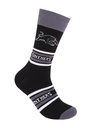 Foot-ies NRL Penrith Panthers Organic Cotton Socks Stripes Black/Grey/White Size 8 to 13_14639