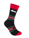 Foot-ies - Foot-ies NRL South Sydney Rabbitohs Organic Cotton Socks Stripes Black/Red/Green Size 8 to 13