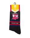 Foot-ies NRL Sydney Roosters Organic Cotton Socks Stripes Black/Red/Blue Size 8 to 13_14644
