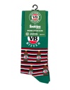 Foot-ies Victoria Bitter Organic Cotton Socks Green/Red Stripes Size 8 to 13_14657