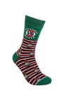 Foot-ies Victoria Bitter Organic Cotton Socks Green/Red Stripes Size 8 to 13_14658