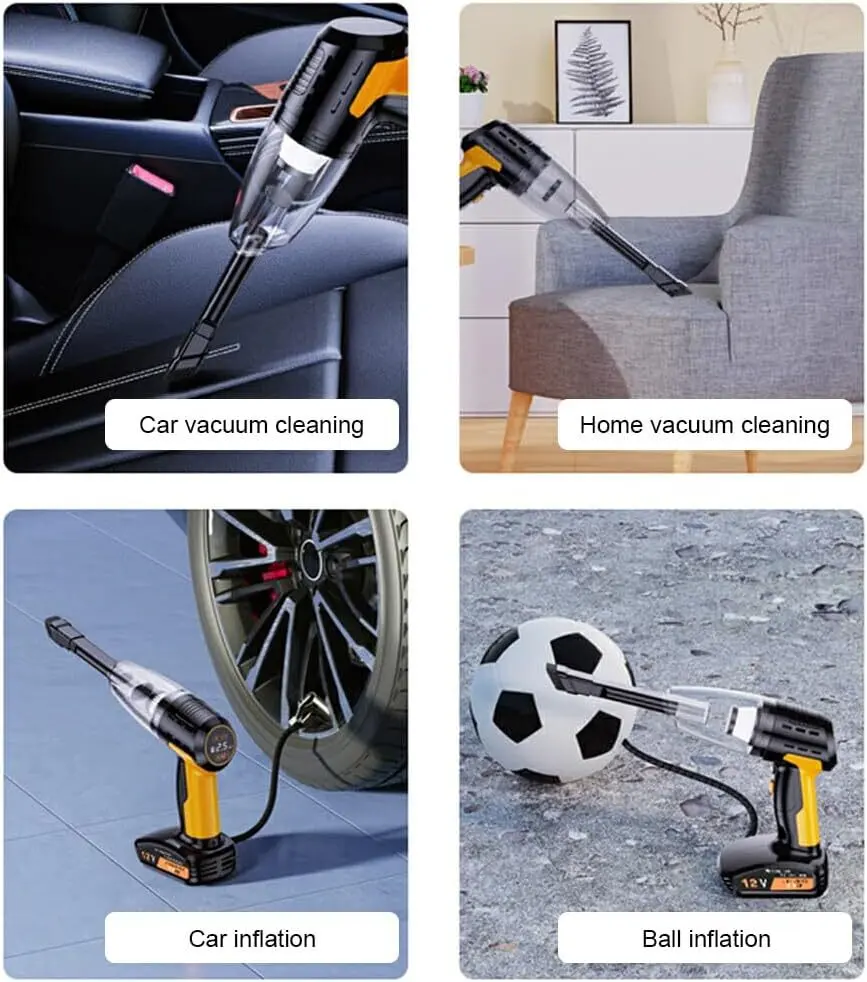 What You Need - 4-in-1 Handheld Car Vacuum Cleaner | 120W | Tire Inflator
