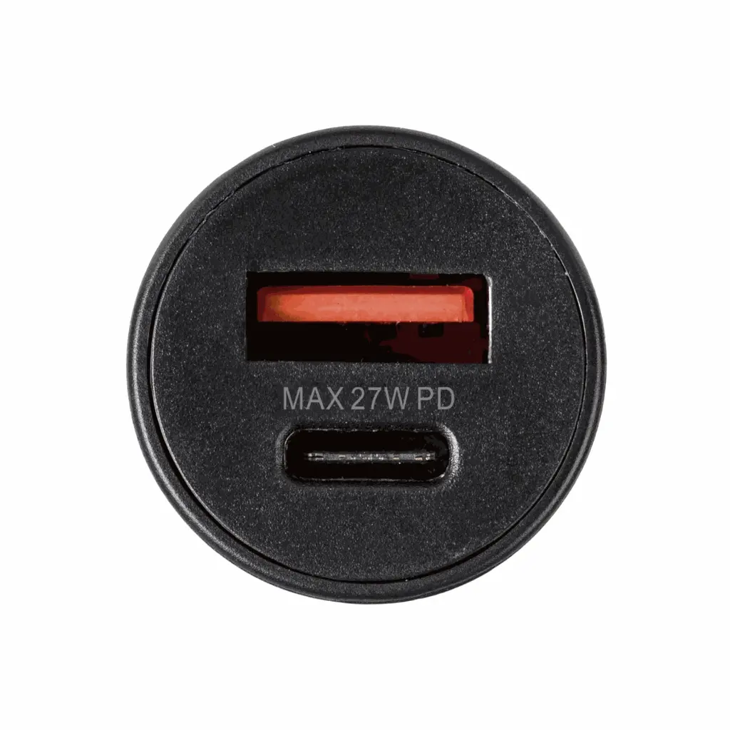 3SIXT - 3SIXT Car Charger USB-C + USB-A QC 2.0 | Black | 27W