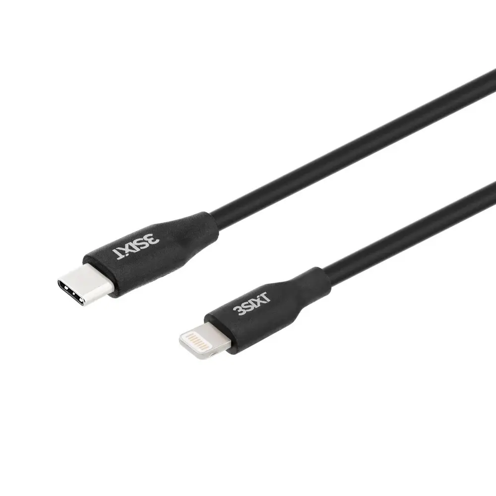3SIXT Charge & Sync Cable USB-C to Lightning | Black | 2m_1790