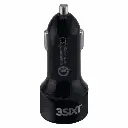 3SIXT Qualcomm Quick Charge 3.0 Car Charger Dual Port | Black | 5.4A_1811