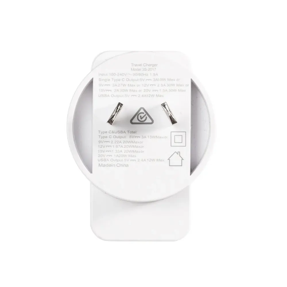 3SIXT - 3SIXT Wall Charger USB-C PD | White | 30 W 2.4A