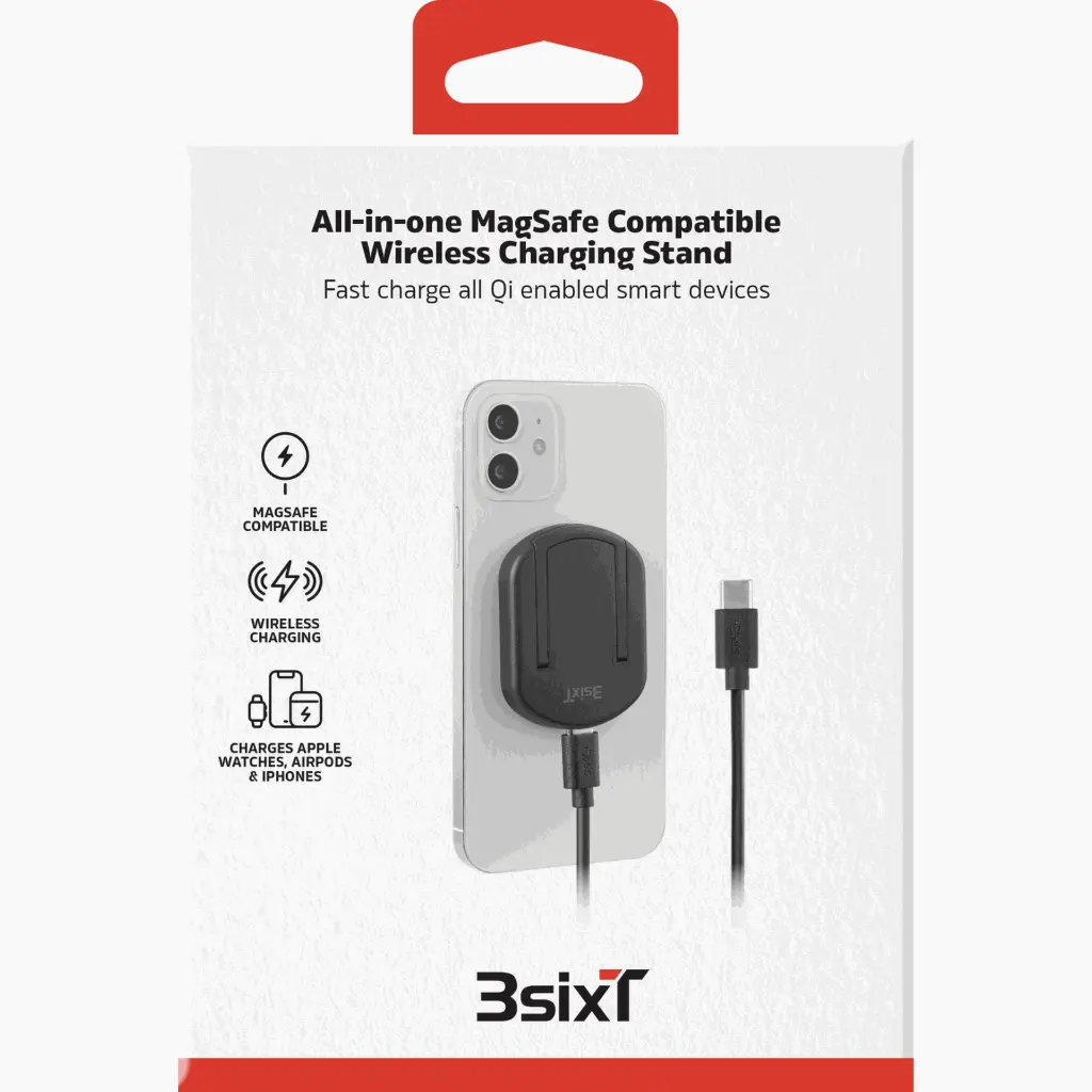 3SIXT All-In-1 Magsafe Wirless Charging Puck | Black_1835