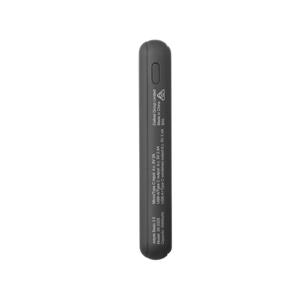 3SIXT - 3SIXT JetPak Basix 2.0 Power Bank | Black | 5000 mAh