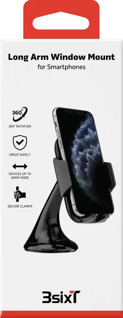 3SIXT - 3SIXT Long Arm Window Mount | Black