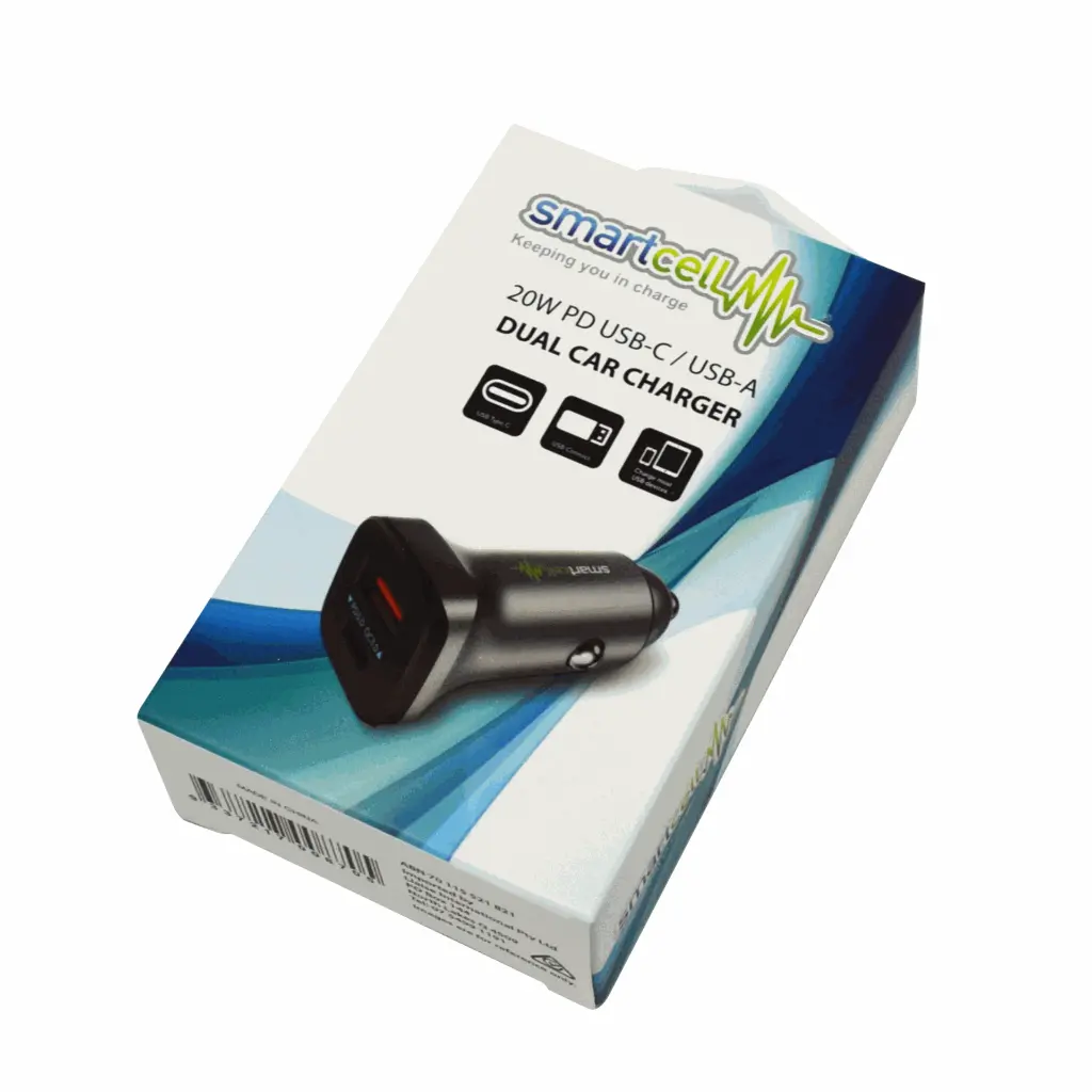 Smartcell 20W PD USB-C/USB-A Dual Car Charger_1859